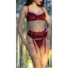 Chilirose Ensemble Florissa 4 Pièces Rouge